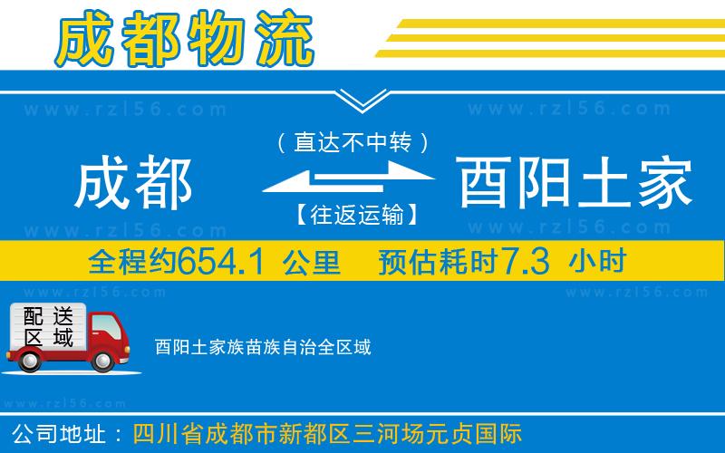 成都到酉陽土家族苗族自治物流專線