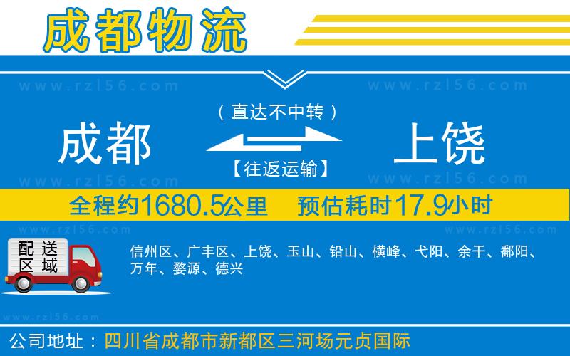 成都發(fā)上饒貨運公司